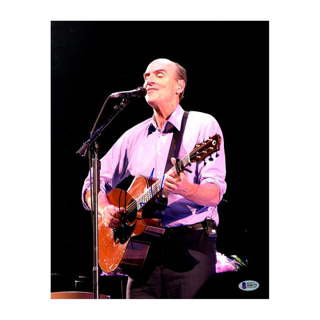 James Taylor Signed On Stage Photo
