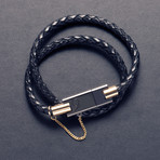 Bolt 2.0 Leather Bracelet // Black