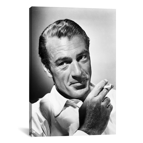 Gary Cooper Smoking, Portrait