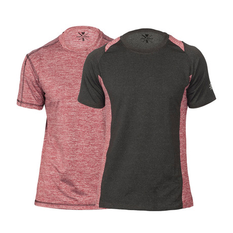 Fraiser Fitness Tech T-Shirt // Red + Black // Pack of 2 (S)