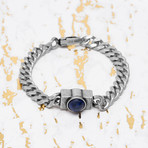 Steve Madden // Lapis Stone Curb Chain Bracelet