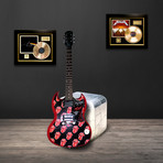 Rolling Stones Tongues // Band Autographed Guitar
