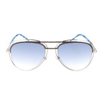 Fergie Sunglasses // Silver + Blue Havana