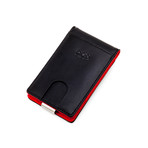 OCD RFID Wallet + Silver Money Clip // Red