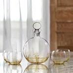 Gold Luster Decanter Set