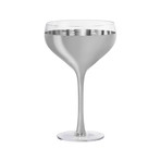 Cannes Platinum Champagne Glasses // Set of 4