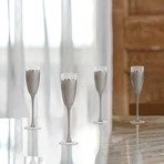 Cannes Platinum Flutes // Set of 4