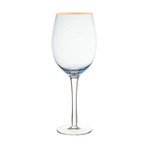 Vivienne Blue + Gold White Wine Glasses // Set of 4