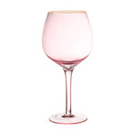 Vivienne Pink + Gold Red Wine Goblets // Set of 4