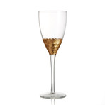 Daphne Red Wine Glasses // Gold // Set of 4