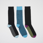 Checkered Tops Crew Socks // 3 Pairs