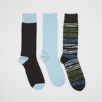 Stripe Rush Crew Socks // 3 Pairs