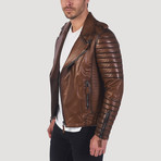 Junipero Leather Jacket // Light Brown (S)