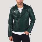 Jefferson Leather Jacket // Green (XS)