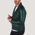 Jefferson Leather Jacket // Green (XS)