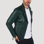 Jefferson Leather Jacket // Green (S)