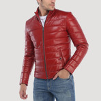 Broadway Leather Jacket // Red (L)