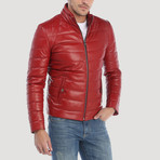 Broadway Leather Jacket // Red (XS)