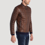 Belden Leather Jacket // Brown (XL)