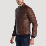 Belden Leather Jacket // Brown (XL)