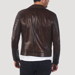 Lincoln Leather Jacket // Brown (XL)