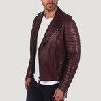Valencia Leather Jacket // Bordeaux (3XL)