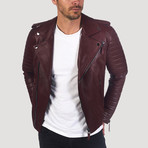Valencia Leather Jacket // Bordeaux (XL)