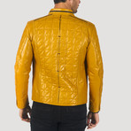Lane Leather Jacket // Yellow (M)