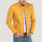 Jackson Leather Jacket // Yellow (XL)