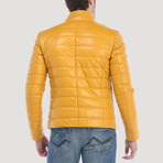 Jackson Leather Jacket // Yellow (XS)