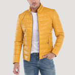 Jackson Leather Jacket // Yellow (L)