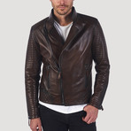 Buena Leather Jacket // Brown (L)