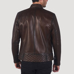 Buena Leather Jacket // Brown (XL)