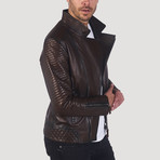 Buena Leather Jacket // Brown (XS)