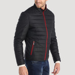 Filbert Leather Jacket // Navy (XS)