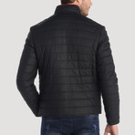 Filbert Leather Jacket // Navy (XL)
