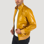 Minna Leather Jacket // Yellow (XL)