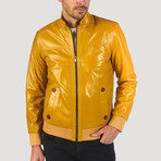 Minna Leather Jacket // Yellow (XS)