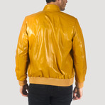 Minna Leather Jacket // Yellow (XL)