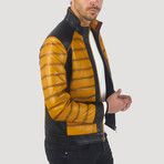 Macondray Leather Jacket // Yellow + Black (S)