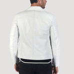 Polk Leather Jacket // White (3XL)