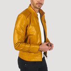 Davis Leather Jacket // Yellow (XS)