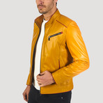Davis Leather Jacket // Yellow (M)