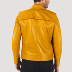 Davis Leather Jacket // Yellow (XL)