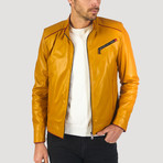 Davis Leather Jacket // Yellow (3XL)