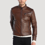 Boulevard Leather Jacket // Chestnut (XS)