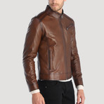 Boulevard Leather Jacket // Chestnut (2XL)