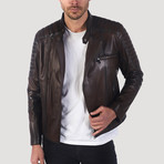 Hyde Leather Jacket // Chestnut (S)