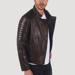 Hyde Leather Jacket // Chestnut (L)