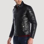 Lombard Leather Jacket // Black (XL)